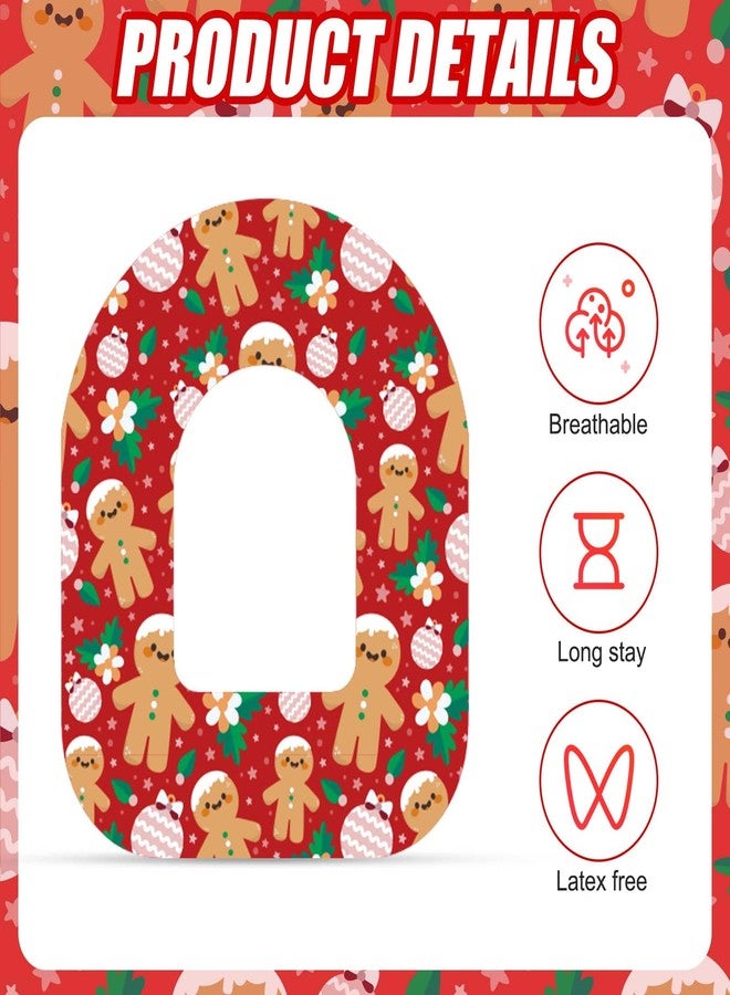 XIHIRCD ٢٥ ورقة لاصقة لجهاز Omnipod 5، ملصقات استشعار مقاومة للماء، ملصقات لاصقة لعيد الميلاد، شريط غطاء قابل للتهوية لجهاز Omnipod 5 - Image 4